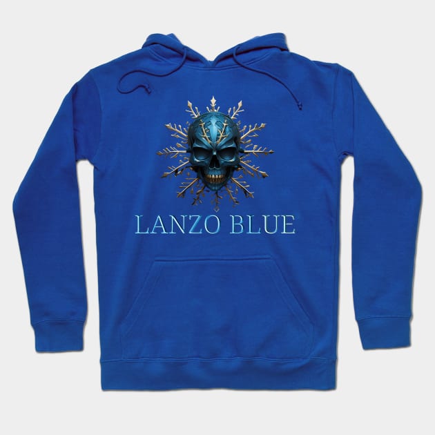 Lanzo blue skull Hoodie by SPIT-36